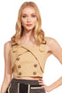 Trench Buttoned Blouse - Light Sand